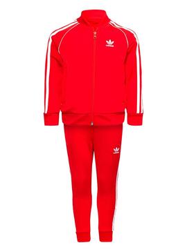 exótico Antagonista Mal humor Chándal Adidas Adicolor SST Rojo Para Niños