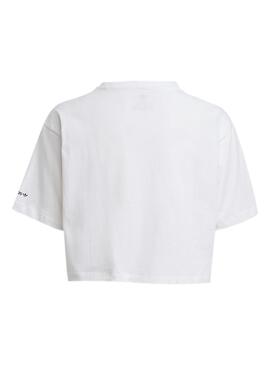 Camiseta Adidas Cropped Blanco Para Niña
