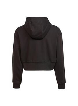 Sudadera Adidas Cropped Hoodie Negro Para Ni a