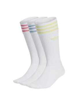 Calcetines Adidas Solid Crew Sock Blanco Niño Niña