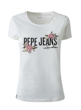 Casmiseta Pepe Jeans Patience Blanco Para Mujer