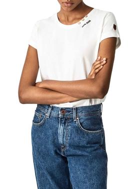 Camiseta Pepe Jeans Ragy Blanco Para Mujer