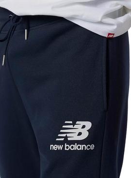 Pantalones New Balance Stack Logo Marino Hombre