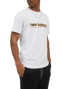 Camiseta New Balance Athletics Blanco Para Hombre