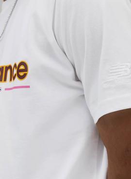 Camiseta New Balance Athletics Blanco Para Hombre
