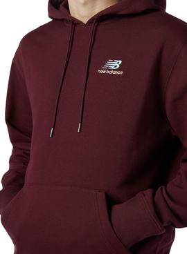 Sudadera New Balance Essentials Granate Hombre