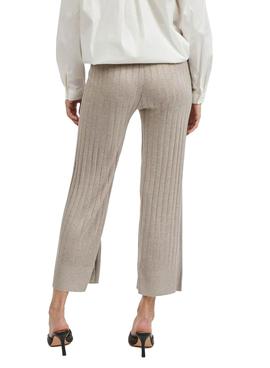 Pantalon Culotte Vila Viribbia Beige Para Mujer