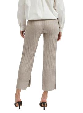 Pantalón Culotte Vila Viribbia Beige Para Mujer