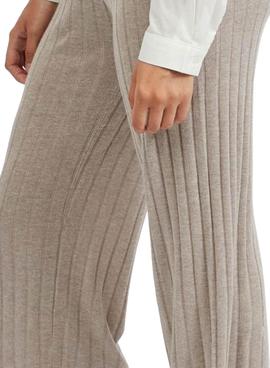 Pantalón Culotte Vila Viribbia Beige Para Mujer