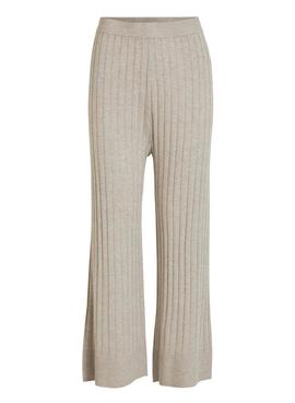 Pantalon Culotte Vila Viribbia Beige Para Mujer