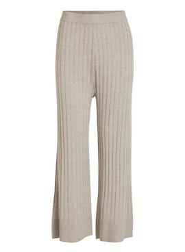 Pantalón Culotte Vila Viribbia Beige Para Mujer