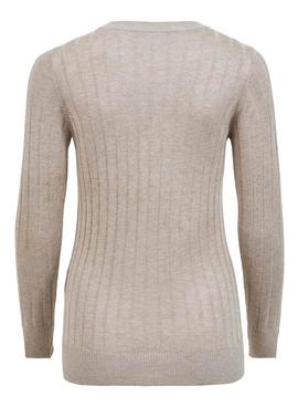 Jersey Vila Viribbia Beige Para Mujer