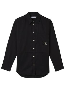 Camisa Calvin Klein Overshirt Black para Mujer