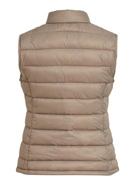 Chaleco Vila Viminsk Acolchado Beige Para Mujer