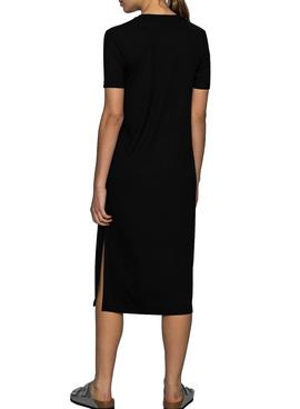 Vestido Calvin Klein Rib Maxi Negro para Mujer