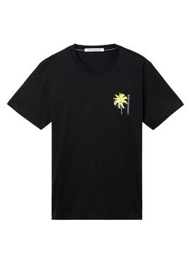 Camiseta Calvin Klein Palm Print Negro Hombre