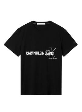 Camiseta Calvin Klein Instit Negro para Hombre