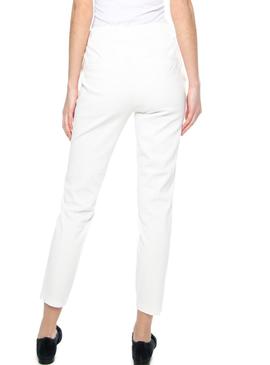 Pantalones Vila Viseana Blanco Mujer