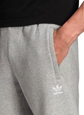 Pantalón Adidas Essentials Trefoil Gris Hombre
