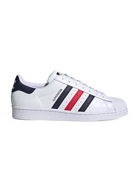 Zapatillas Adidas Superstar Blanco Bandas Hombre