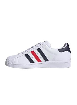 Zapatillas Adidas Superstar Blanco Bandas Hombre