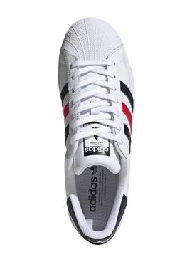 Zapatillas Adidas Superstar Blanco Bandas Hombre