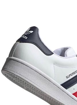 Zapatillas Adidas Superstar Blanco Bandas Hombre