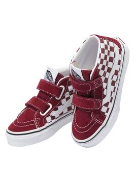 Zapatillas Vans Checkerboard SK8-Mid Granate