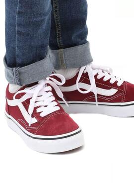 Gemidos transatlántico botella Zapatillas Vans Old Skool Granate Niño y Niña