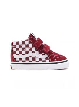 Zapatilla Vans Modelo Checkerboard Mini Granate