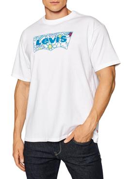 Camiseta Levis Flower Blanco para Hombre