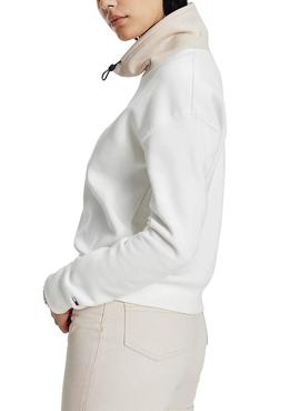 Sudadera Tommy Jeans Tonal Blanco para Mujer