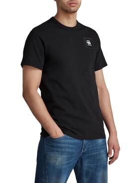 Camiseta G-Star Badge Logo Negro para Hombre