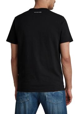 Camiseta G-Star Badge Logo Negro para Hombre