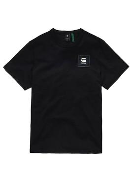 Camiseta G-Star Badge Logo Negro para Hombre