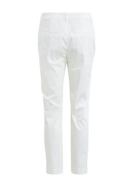 Pantalones Vila Viseana Blanco Mujer