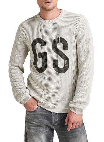 Jersey G-Star Structured Blanco para Hombre