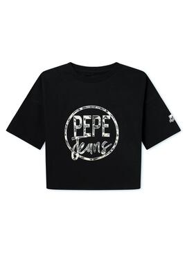 Camiseta Pepe Jeans Soraya Crop Negro Para Nila