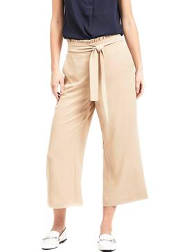 Pantalon Vila Rasha Beige Mujer