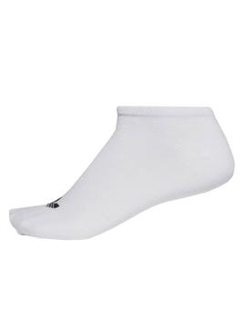 Cacetines Adidas Trefoil Tobilleros Blanco 