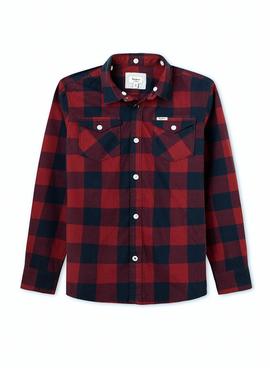 Camisa Pepe Jeans Ascot Cuadros Para Niño