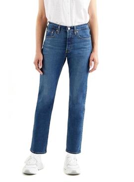 Pantalon Vaquero Levis 501 Crop Denim Mujer