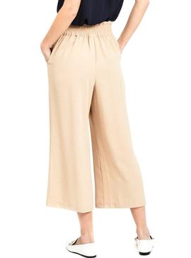 Pantalon Vila Rasha Beige Mujer