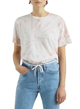 Camiseta Levis Tie Dye Rosa y Blanco