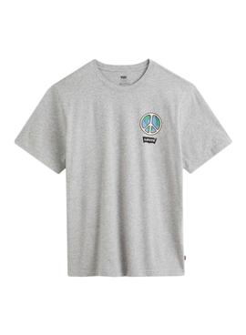 Camiseta Levis Peace Gris para Hombre