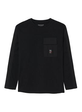 Camiseta Mayoral Bolsillo Negro Para Niño