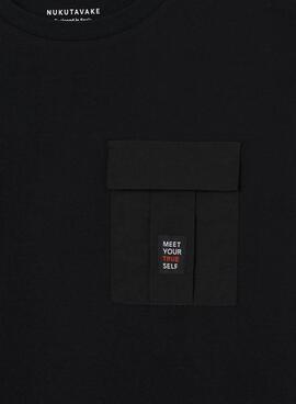 Camiseta Mayoral Bolsillo Negro Para Niño