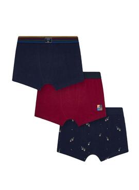 Set 3 boxers Mayoral Snow Granate Para Niño