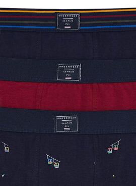 Set 3 boxers Mayoral Snow Granate Para Niño
