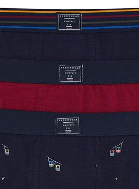 Set 3 boxers Mayoral Snow Granate Para Niño